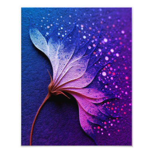 Abstract Zoom Floral Design Foto Afdruk (Voorkant)