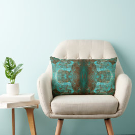Abstract Zuid-Western Boho Rust Blauwgroen Kussen