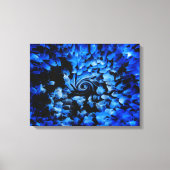 Abstract zwart-blauw Glass Canvas afdrukken (Voorkant)