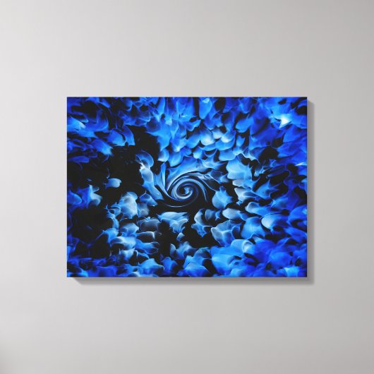 Abstract zwart-blauw Glass Canvas afdrukken (Voorkant)