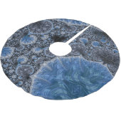 Abstract zwart-blauw-ingetrict fractal kerstboom rok (Gekanteld)