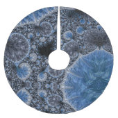 Abstract zwart-blauw-ingetrict fractal kerstboom rok (Voorkant)