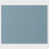 Abstract zwart-blauw patroon cadeaupapier (Vlak)