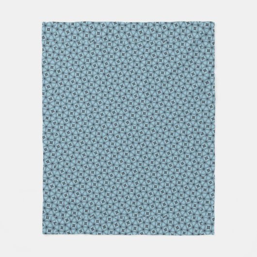 Abstract zwart-blauw patroon fleece deken (Voorkant)