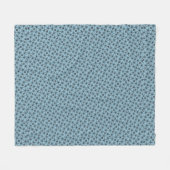 Abstract zwart-blauw patroon fleece deken (Voorkant (Horizontaal))