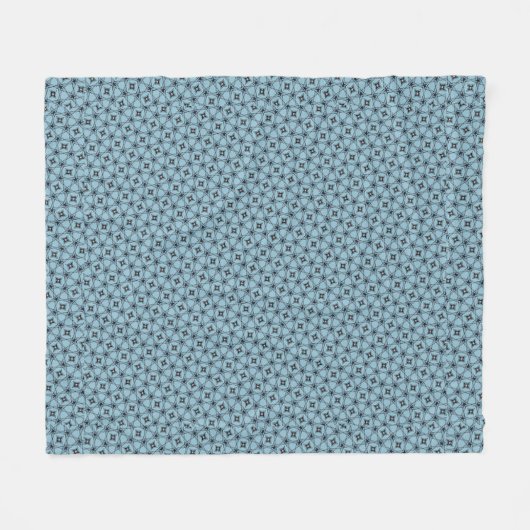 Abstract zwart-blauw patroon fleece deken (Voorkant (Horizontaal))