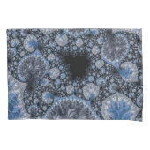Abstract Zwart Blauwe Fractal Kussensloop (Voorkant)