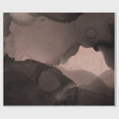 Abstract zwart eiwit, roze inktschilderroze cadeaupapier (Vlak)