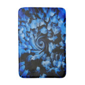 Abstract zwart en blauw badmat (Voorkant Verticaal)