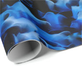 Abstract zwart en blauw glas cadeaupapier (Rol Hoek)