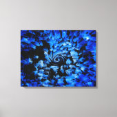 Abstract zwart en blauw glas canvas afdruk (Voorkant)