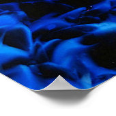 Abstract zwart en blauw glas poster (Hoek)