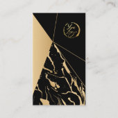 Abstract zwart en goud artiest visitekaartje (Voorkant)