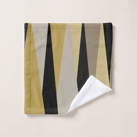 abstract zwart en goud bad handdoek (Wasdoekje)