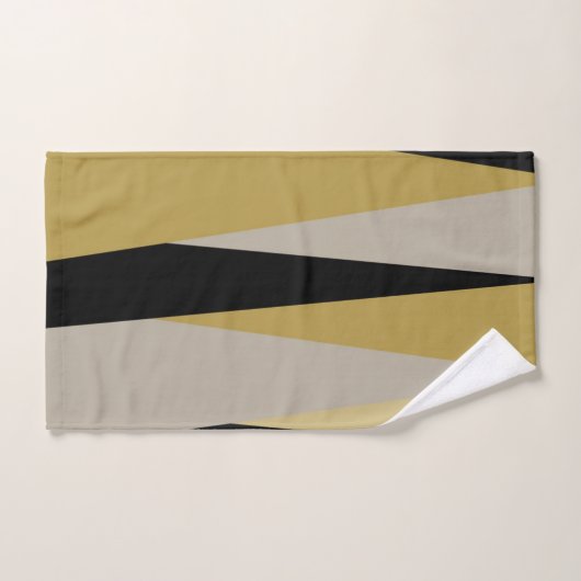 abstract zwart en goud bad handdoek (Handdoek)