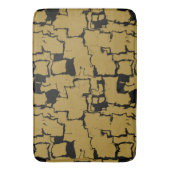 Abstract zwart en goud badmat (Voorkant Verticaal)