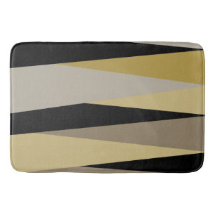 abstract zwart en goud badmat