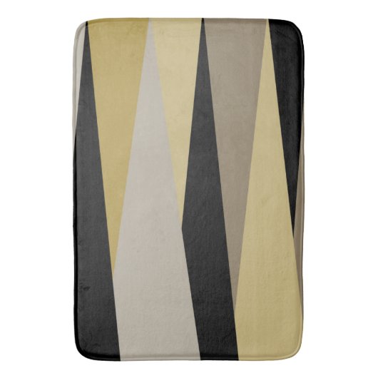 abstract zwart en goud badmat (Voorkant Verticaal)