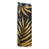 Abstract Zwart en Goud Botanisch Thermosbeker (Geroteerd rechts)