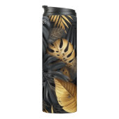 Abstract Zwart en Goud Botanisch Thermosbeker (Geroteerd rechts)