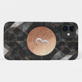 Abstract zwart en goud decoratief geometrisch Case-Mate iPhone case (Achterkant (horizontaal))