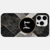 Abstract zwart en goud decoratief geometrisch Case-Mate iPhone case (Achterkant (horizontaal))