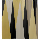 abstract zwart en goud douchegordijn (Voorkant)