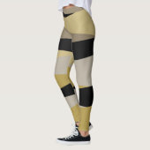 abstract zwart en goud leggings (Links)