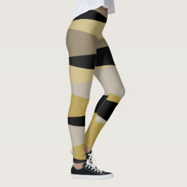 abstract zwart en goud leggings