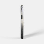 Abstract zwart en goud marmer iPhone hoesje (Rechterkant)