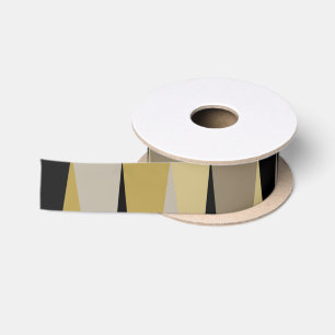 abstract zwart en goud satijnen lint