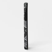 Abstract zwart en grijs bloemmotief Case-Mate iPhone case (Achterkant/links)