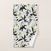 Abstract, zwart en groen, jeugd, modern, creatief bad handdoek (Handdoek)