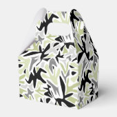 Abstract, zwart en groen, jeugd, modern, creatief bedankdoosjes (Achterkant)