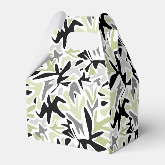 Abstract, zwart en groen, jeugd, modern, creatief bedankdoosjes (Achterkant)