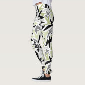 Abstract, zwart en groen, jeugd, modern, creatief leggings (Links)