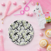 Abstract, zwart en groen, jeugd, modern, creatief papieren bordje (Feest)