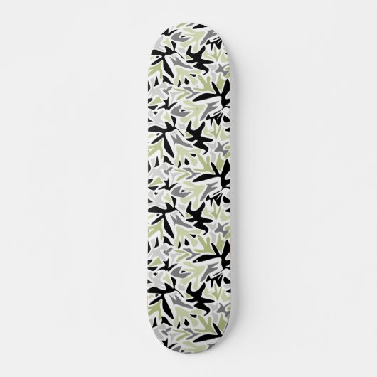 Abstract, zwart en groen, jeugd, modern, creatief persoonlijk skateboard (Voorkant)