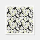 Abstract, zwart en groen, jeugd, modern, creatief servet (Voorkant)