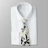 Abstract, zwart en groen, jeugd, modern, creatief stropdas (Gebonden)