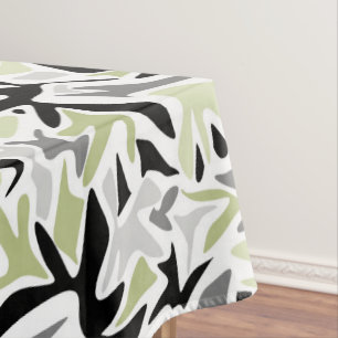 Abstract, zwart en groen, jeugd, modern, creatief tafelkleed