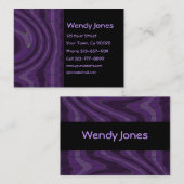 abstract zwart en paars visitekaartje (Voorkant / Achterkant)