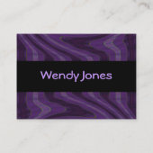 abstract zwart en paars visitekaartje (Achterkant)