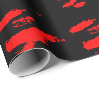 Abstract zwart en rood cadeaupapier
