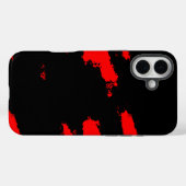 abstract zwart en rood Case-Mate iPhone case (Achterkant (horizontaal))