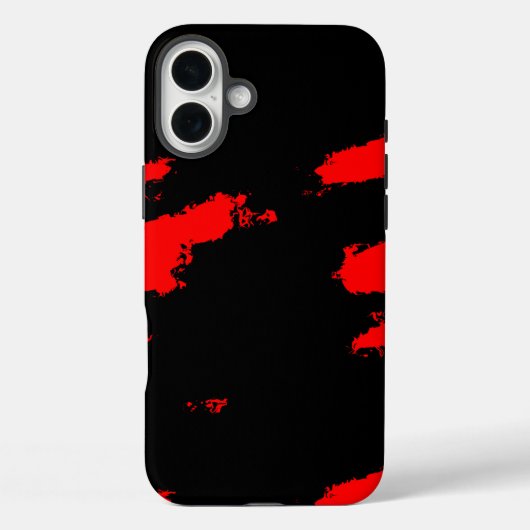abstract zwart en rood Case-Mate iPhone case (Achterkant)
