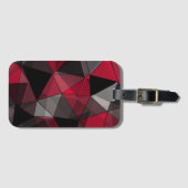 Abstract, zwart en rood, driehoek, geometrisch, zw bagagelabel (Voorkant (horizontaal))