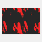 Abstract zwart en rood inpakpapier vel (Voorkant 2)