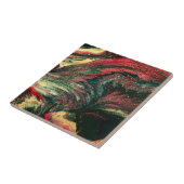 Abstract zwart en rood tegeltje (Zijkant)