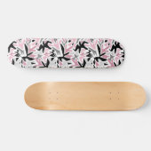 Abstract, zwart en roze, Jeugd, Modern Throw Persoonlijk Skateboard (Horizontaal)